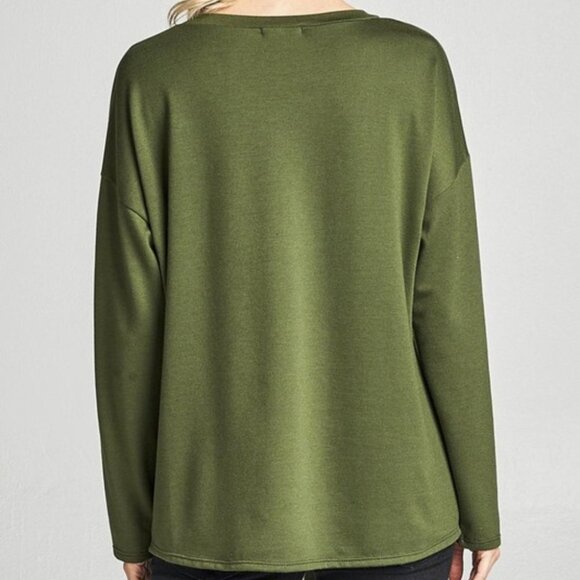 BOHO OLIVE TOP - Picture 4 of 4